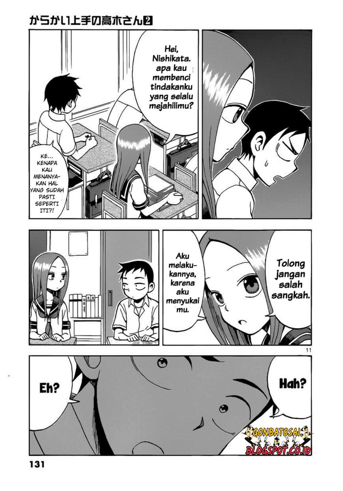 Karakai Jouzu no Takagi-san Chapter 17 Gambar 13