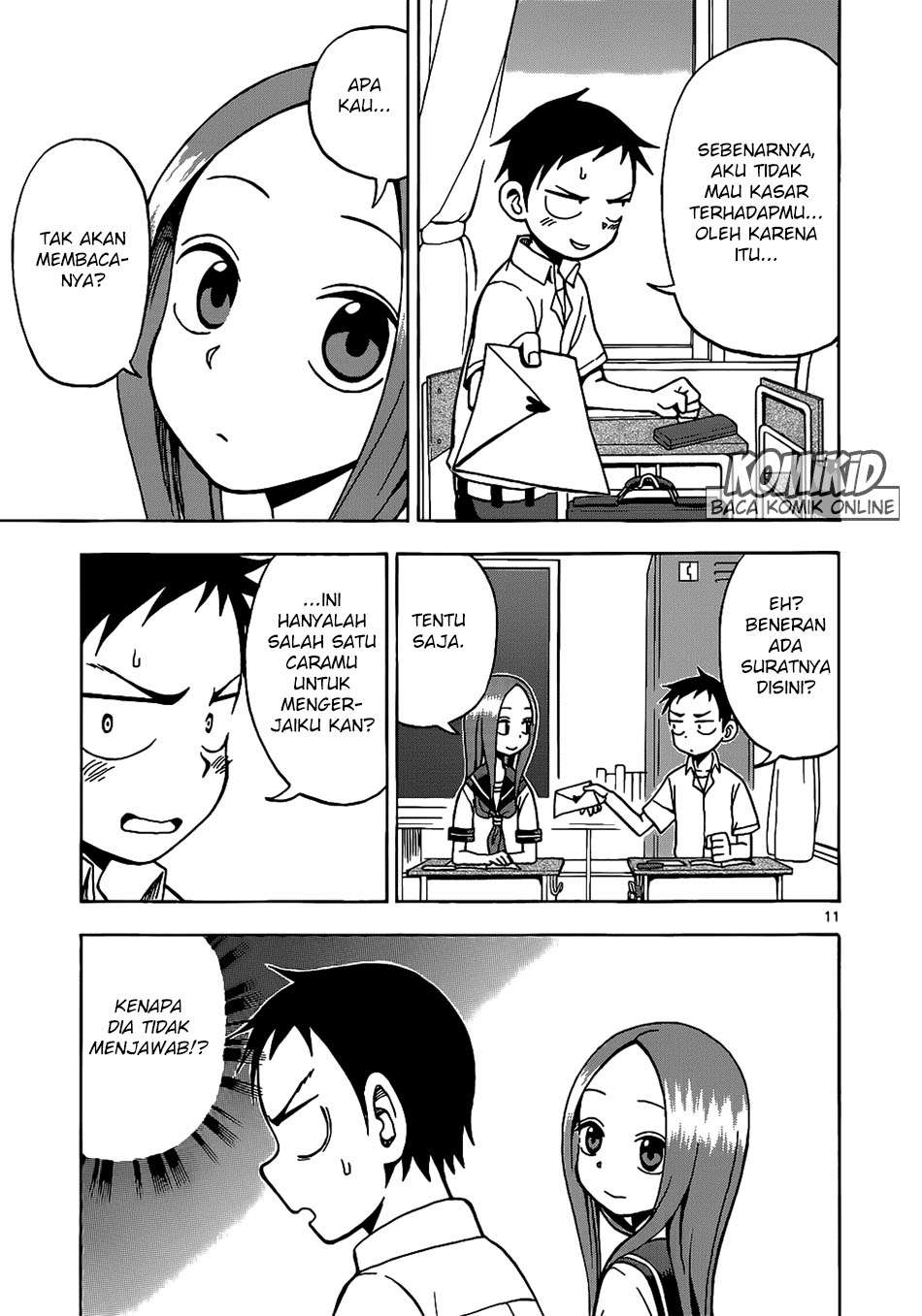Karakai Jouzu no Takagi-san Chapter 13 Gambar 12