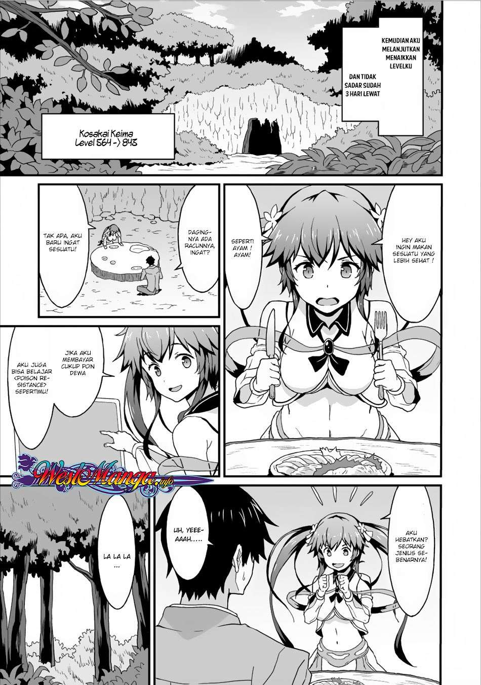 Taberu dake de Level-Up! Damegami to Issho ni Isekai Musou Chapter 3 Gambar 8