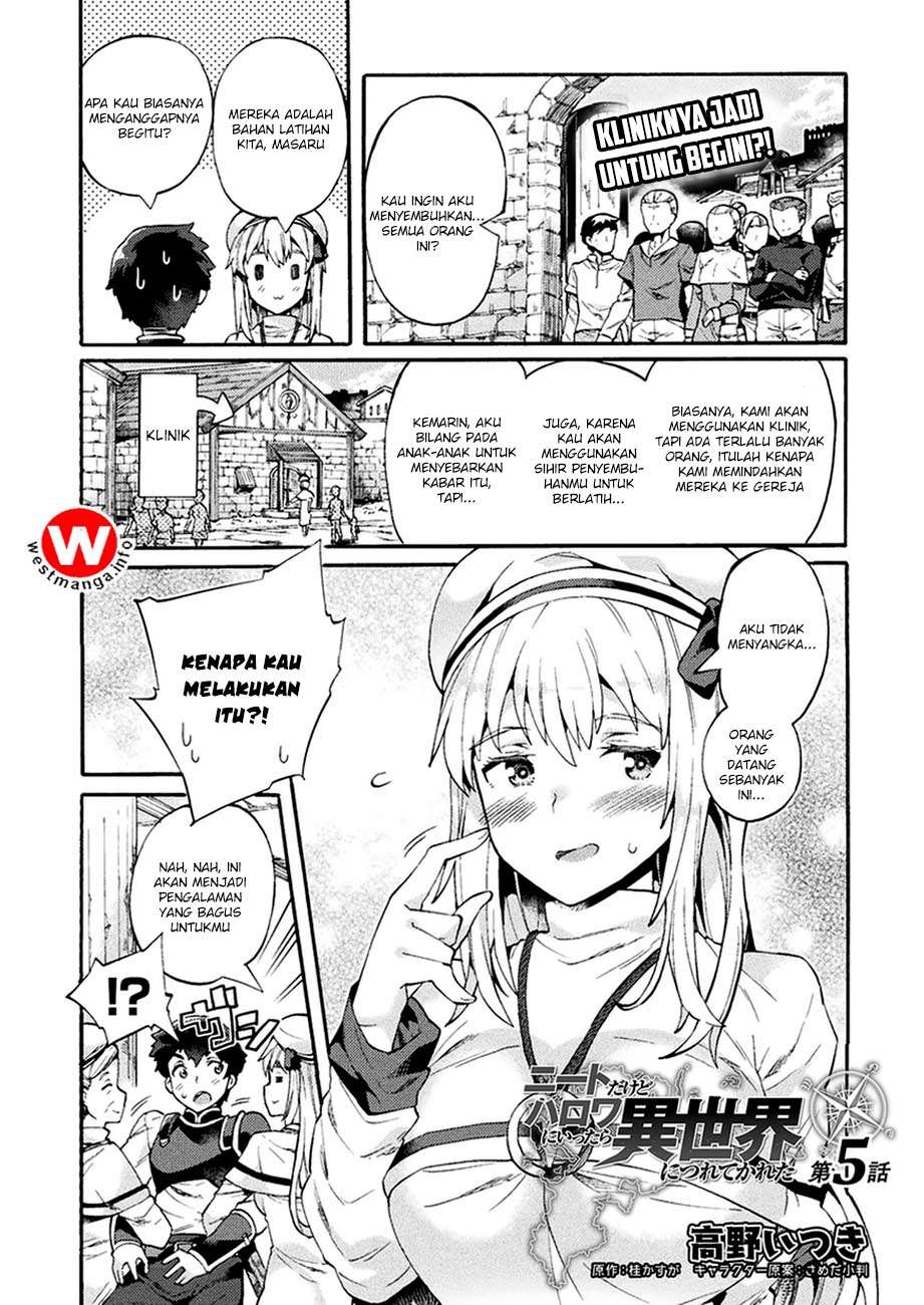 Baca Komik NEET dakedo Hello Work ni Ittara Isekai ni Tsuretekareta Chapter 5 Gambar 1