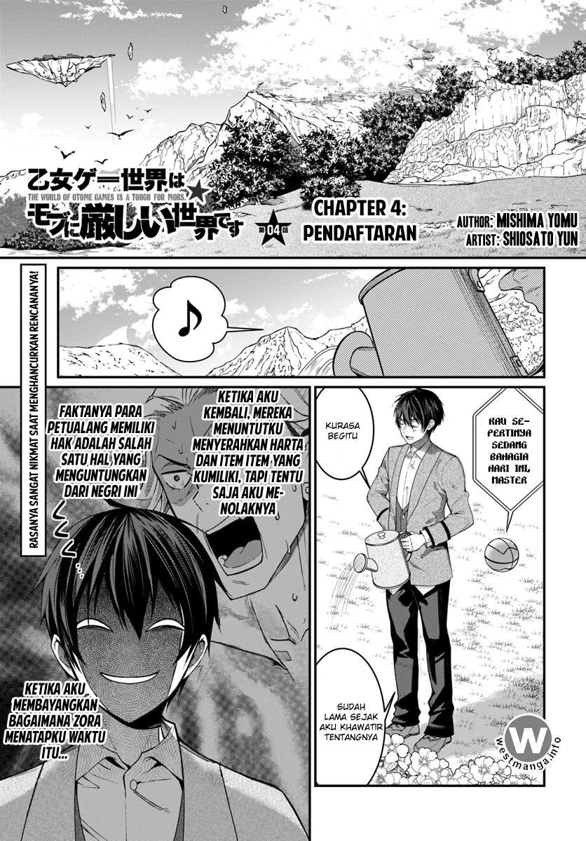 Baca Komik Otome Game Sekai wa Mob ni Kibishii Sekai Desu Chapter 4 Gambar 1