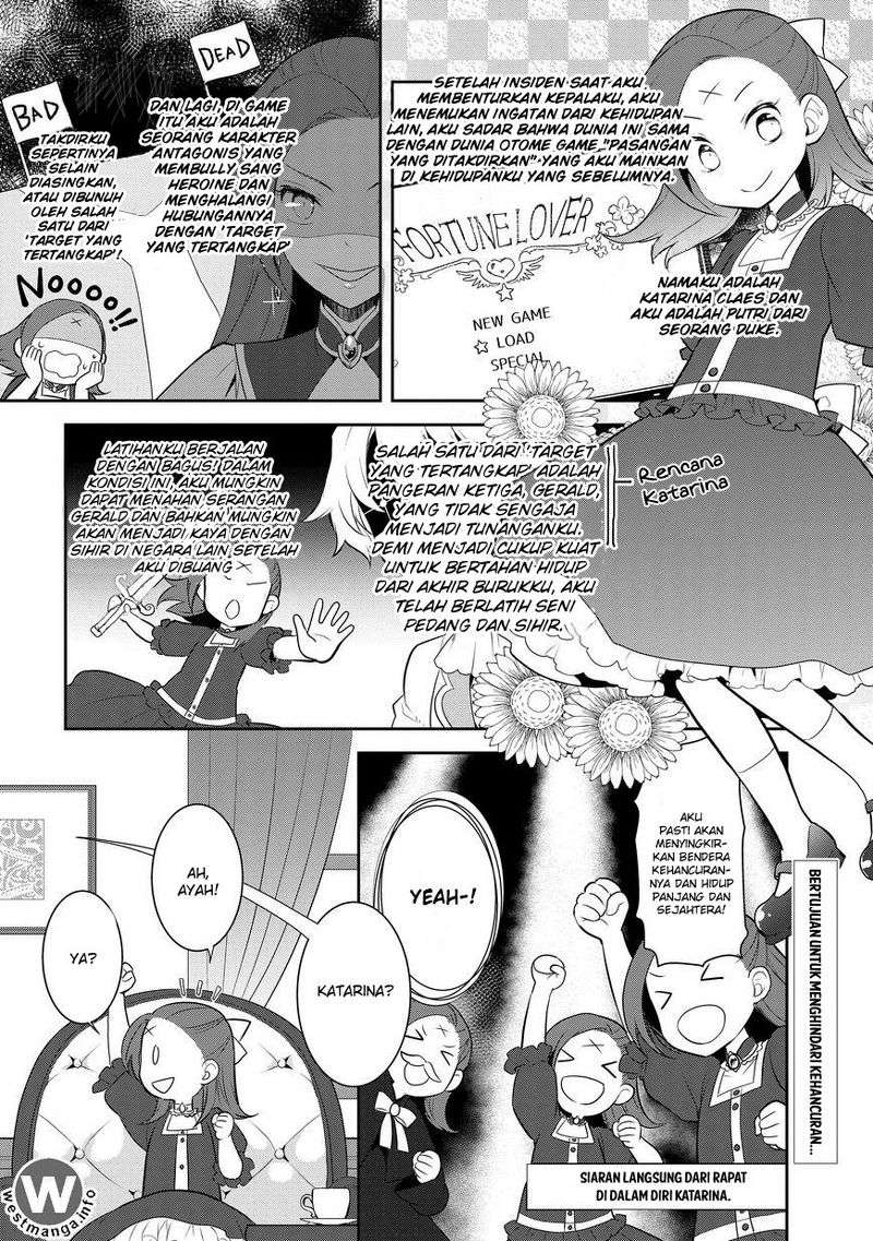 Baca Komik Otome Game no Hametsu Flag shika nai Akuyaku Reijou ni Tensei shite shimatta Chapter 02 Gambar 1