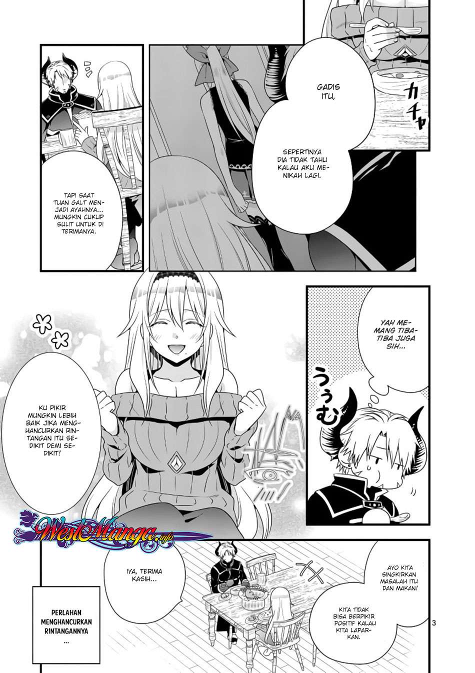 Maou desu Onna Yuusha no Hahaoya to Saikon Shita no de Onna Yuusha ga Giri no Musume ni Narimashita Chapter 3 Gambar 4