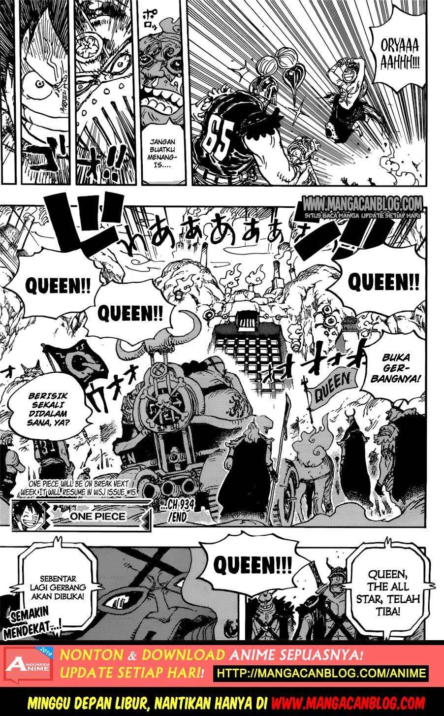 One Piece Chapter 934 Gambar 16