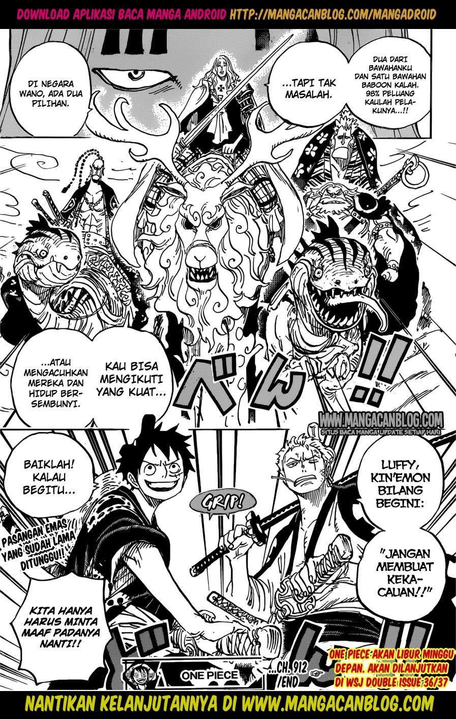 One Piece Chapter 912 Gambar 21