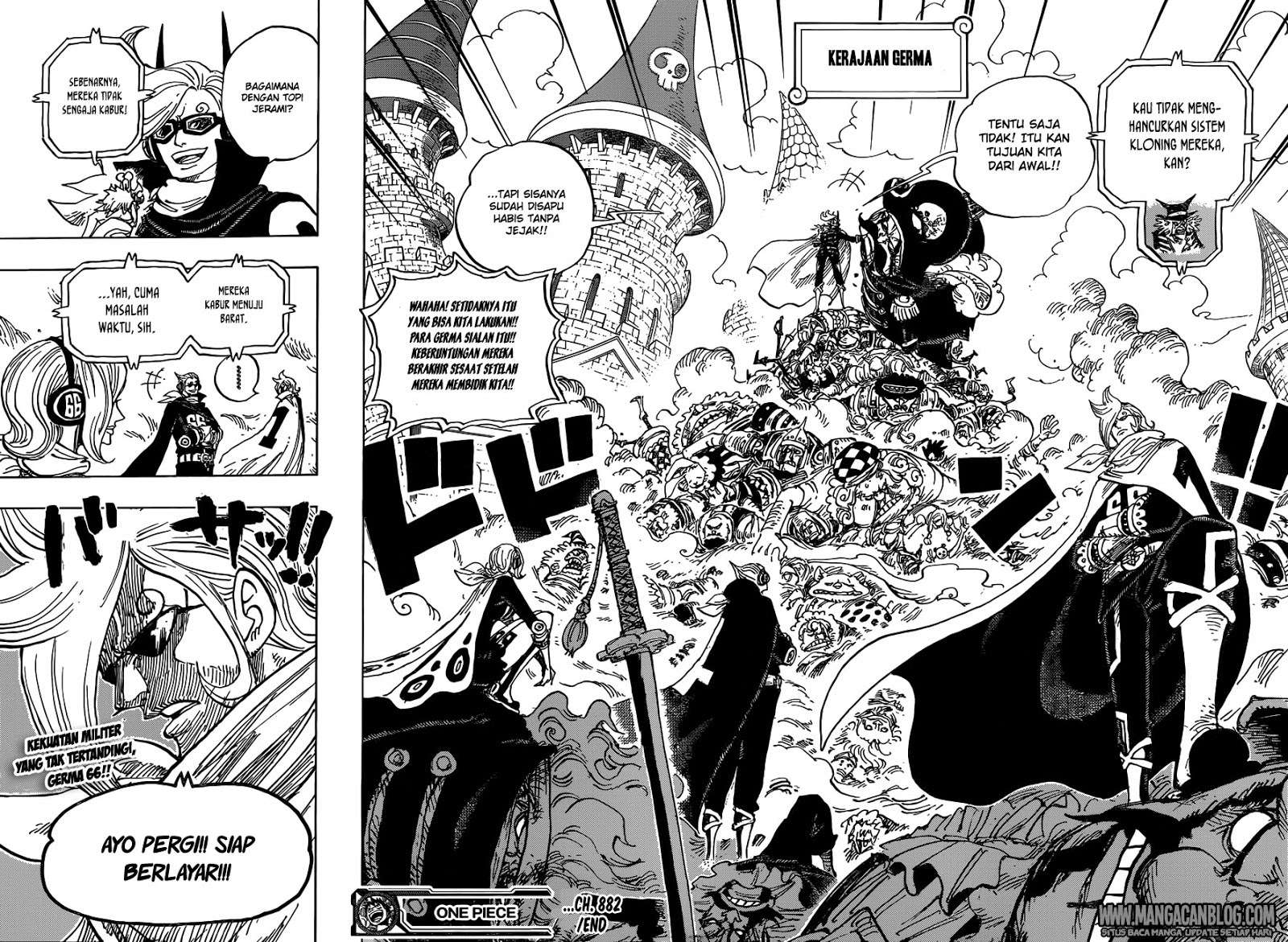 One Piece Chapter 882 Gambar 16