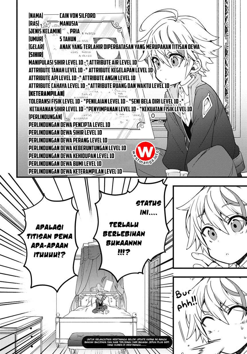 Tensei Kizoku no Isekai Boukenroku ~Jichou wo Shiranai Kamigami no Shit Chapter 1.2 Gambar 21