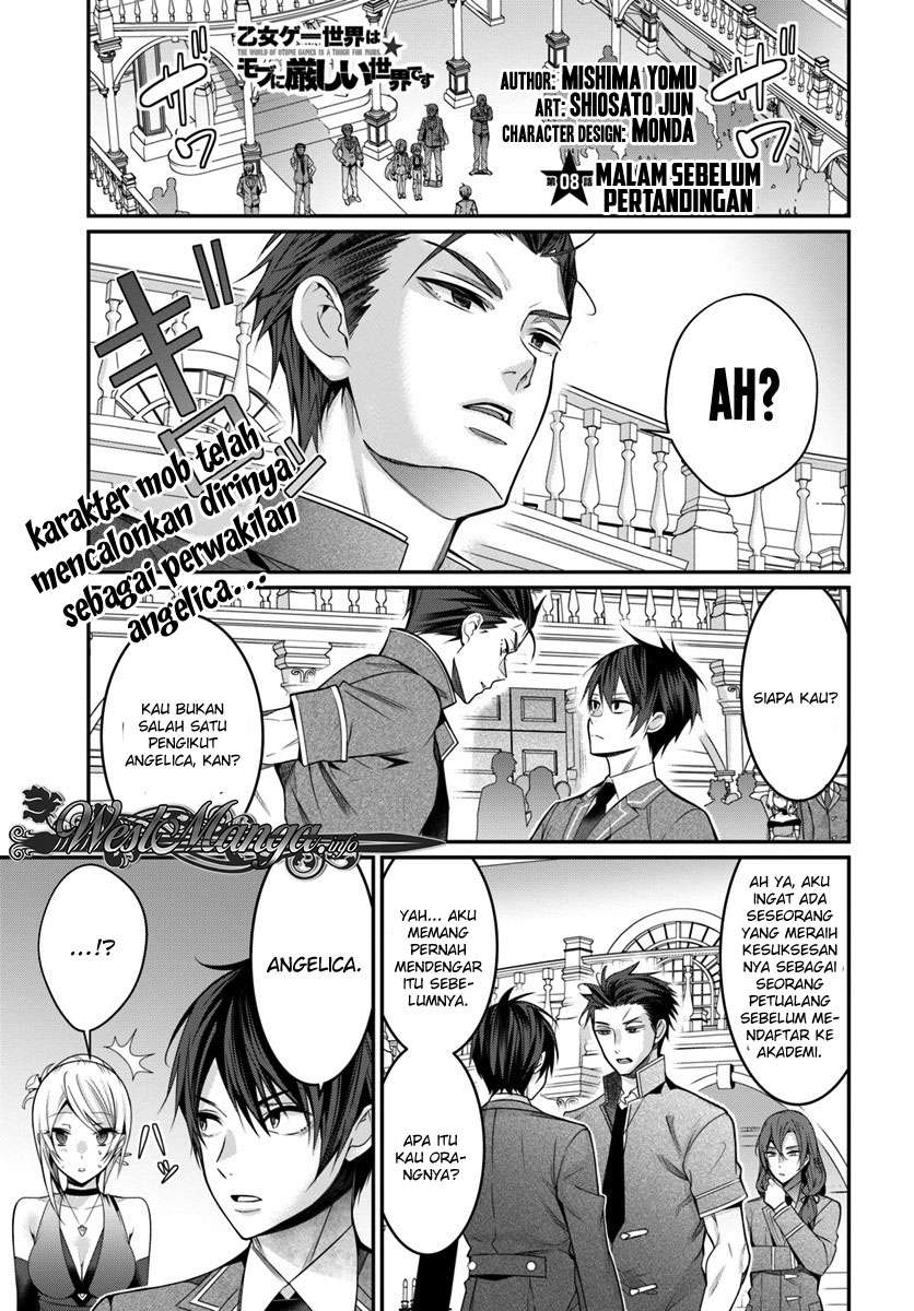 Baca Otome Game Sekai wa Mob ni Kibishii Sekai Desu Chapter 08 Gambar 2